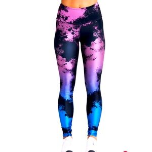 Goldsheep Pink Acid Wash Leggings, size Small, like new condition!